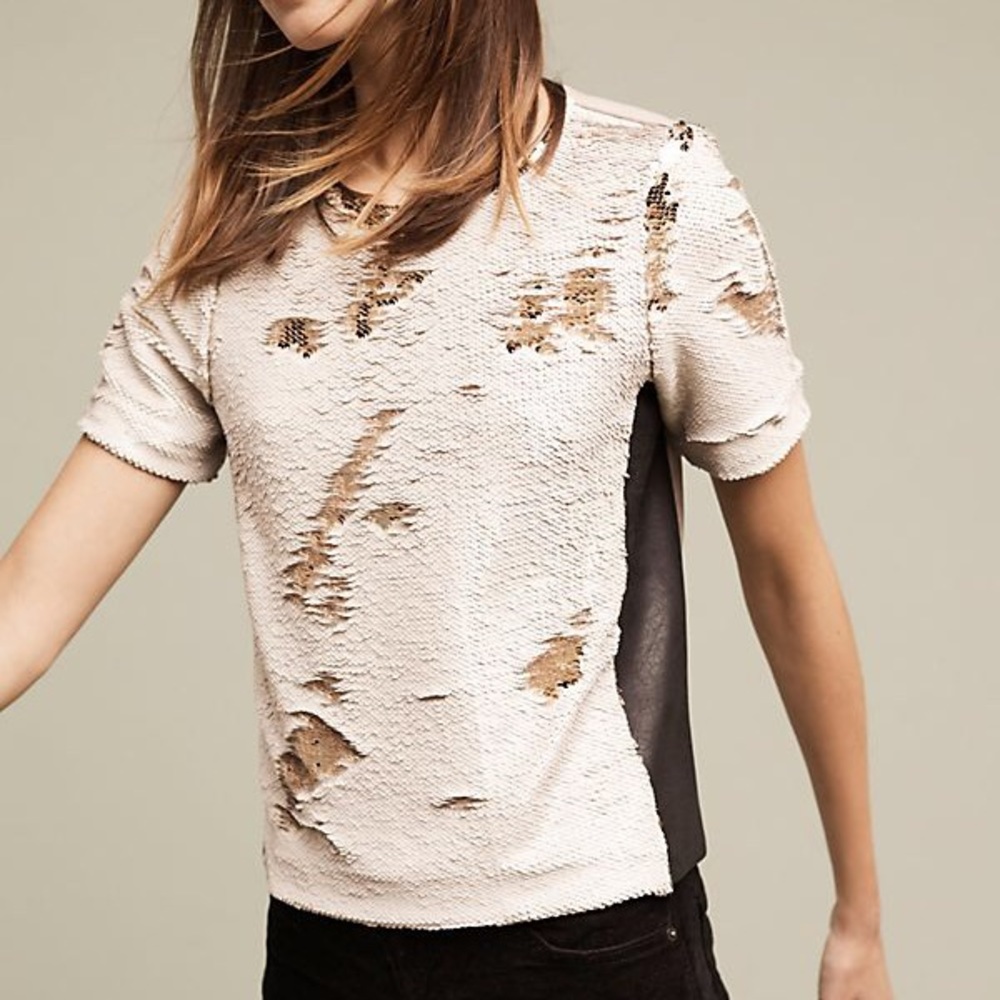 Anthropologie Sequin Top